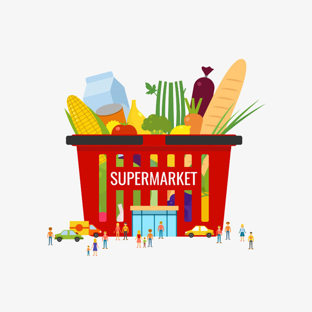 卡通supermarket免抠