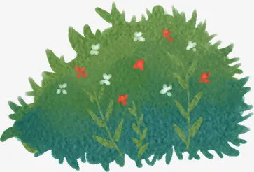 绿色清新树叶花朵春天免抠