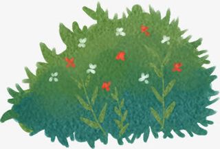 绿色清新树叶花朵春天免抠