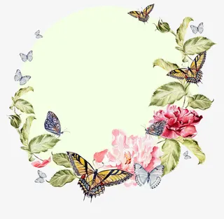 手绘鲜花花簇免抠