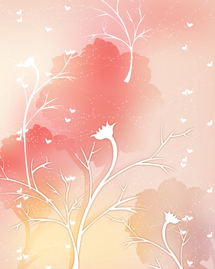 树枝上的鲜艳花朵创意高清