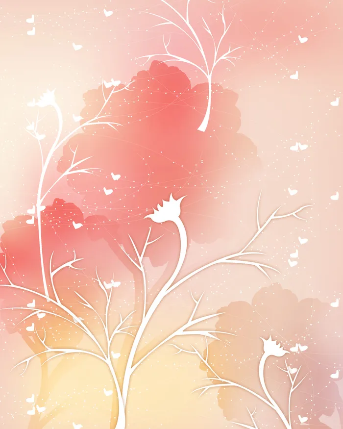 树枝上的鲜艳花朵创意高清