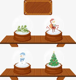 圣诞节水晶球免抠