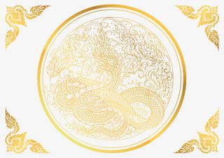 泰国龙纹底纹素材免抠