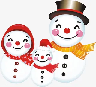 小雪人一家免抠