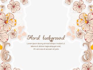 矢量花朵边框纹理免扣素材免抠