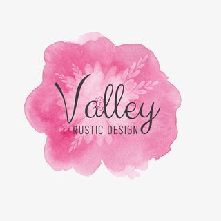 粉色花朵水墨底框花底纹免抠