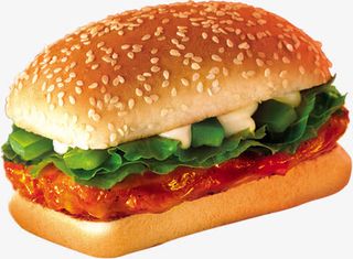 奥尔良鸡腿堡七夕情人节免抠