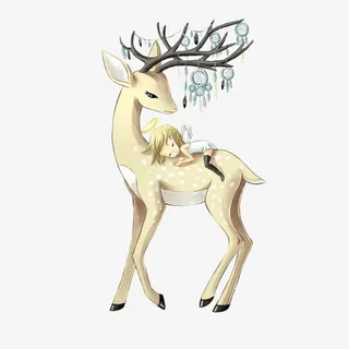 梅花鹿图案免抠