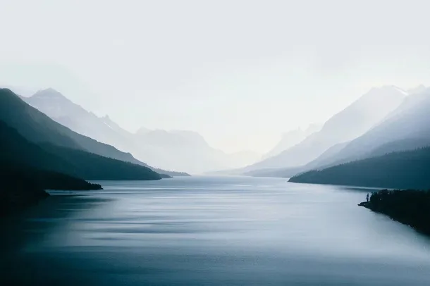 水墨古风山水画免抠