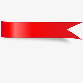 红色丝带免抠