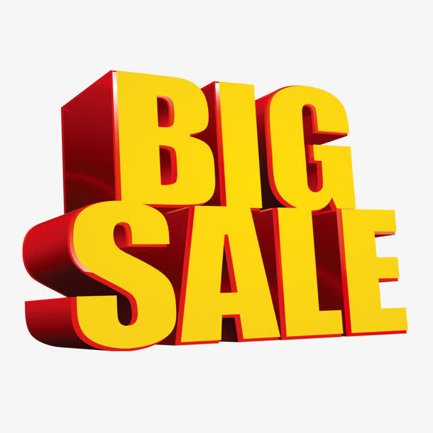 BIGSALE大减价艺术字免抠