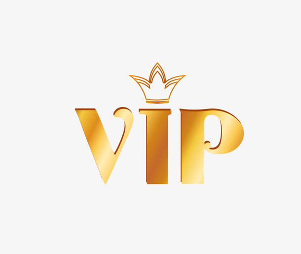 金属材质vip字素材免抠