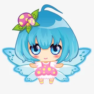 蓝色的可爱小精灵免抠