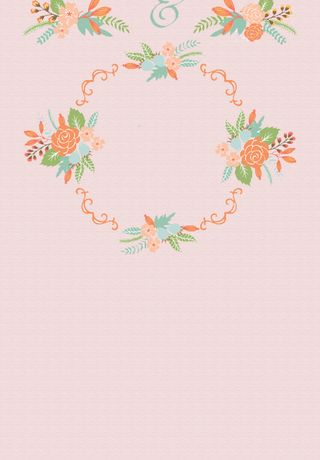 浪漫简约粉色花束清新信纸背景素材高清