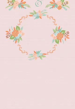 浪漫简约粉色花束清新信纸背景素材高清