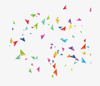 漂浮三角形状免抠