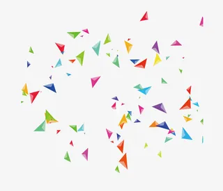 漂浮三角形状免抠