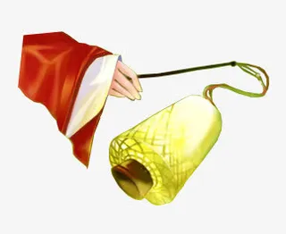 执灯笼的手古风手绘免抠