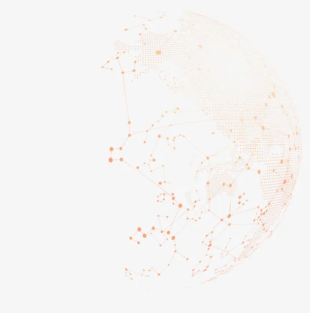 矢量科技线条地球素材免抠