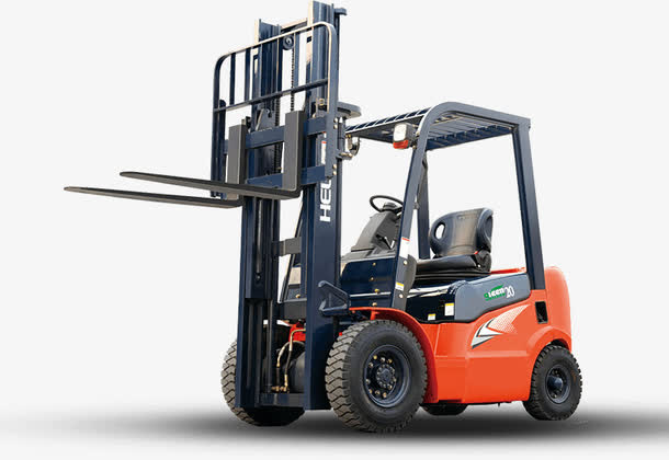 黄色内燃式拖车叉车免抠