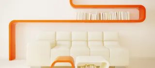 室内场景简约大气白色海报背景高清