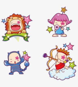婴儿12星座免抠