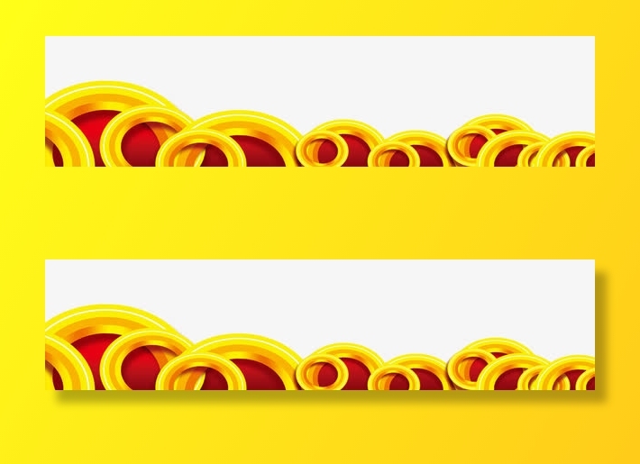 金色底部装饰免抠