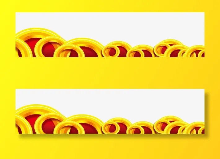 金色底部装饰免抠