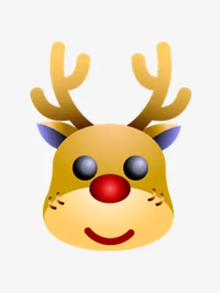 卡通梅花鹿矢量图免抠