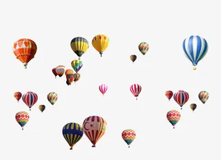 五颜六色的气球免抠