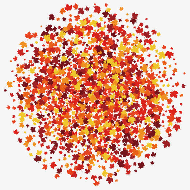 矢量红枫背景免抠