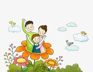 亲子运动出游图片素材免抠