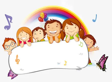 卡通手绘儿童装饰卡片横幅背景