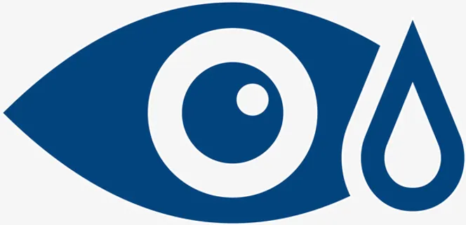 蓝色扁平眼药水眼睛免抠