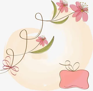 浪漫粉色留言卡免抠