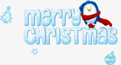 merrychristmas圣诞字体免抠