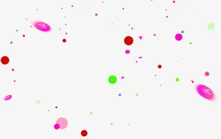 粉色清新金币礼花漂浮素材免抠