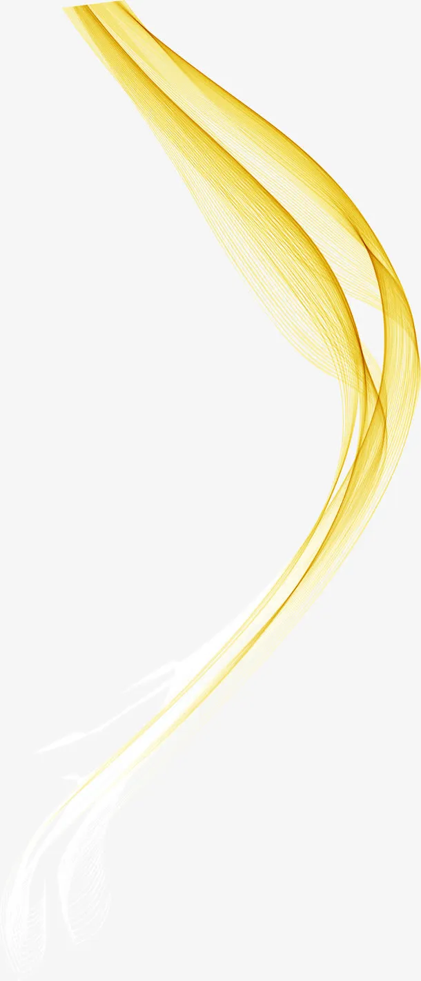 黄色梦幻曲线免抠