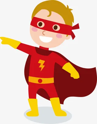 可爱卡通超人男孩免抠