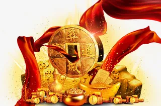 中国红金融理财财富元素免抠