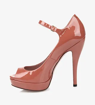 gucci粉红色凉皮鱼嘴鞋免抠