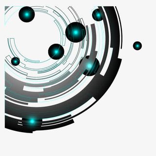抽象科技感圆形免抠