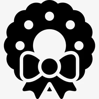 圣诞花环用弓图标免抠