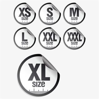 服装尺码贴纸矢量素材免抠