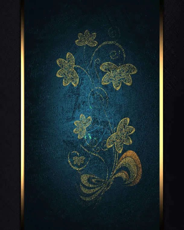 复古花纹背景免抠