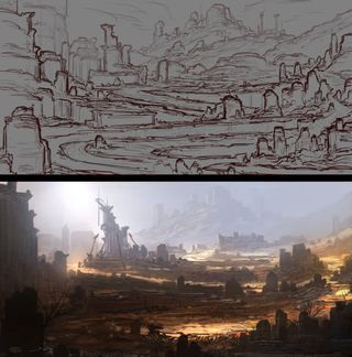 素描真实场景技术免抠