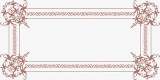 花型彩条装饰边框免抠