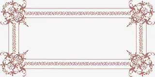 花型彩条装饰边框免抠