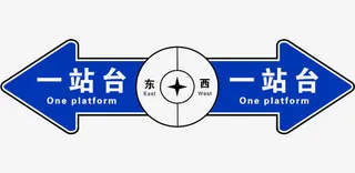 站台指引向导牌免抠